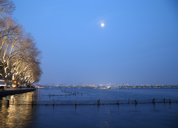 唯美西湖夜景