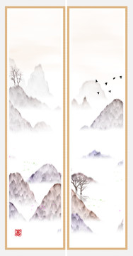抽象意境水墨畫(huà)