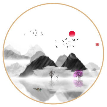 水墨無(wú)框畫