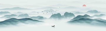 巨幅山水裝飾畫