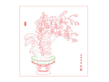 新中式裝飾畫鴻運(yùn)當(dāng)頭Ai線稿二