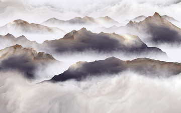 抽象水墨山水畫