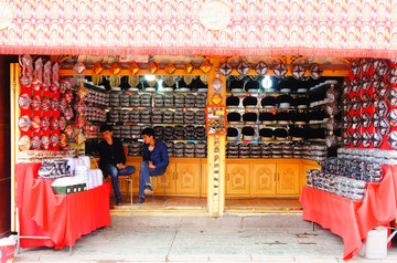 喀什噶爾老城店鋪帽子店