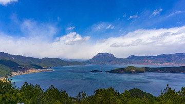 泸沽湖全景