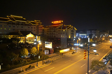 张家界武陵源区城市夜景