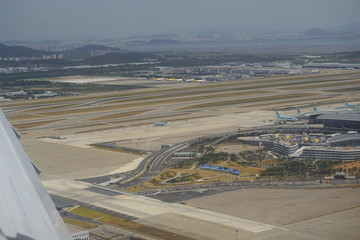 航拍韩国首尔机场