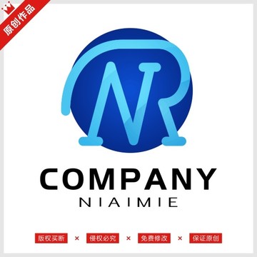 字母NR标志LOGO