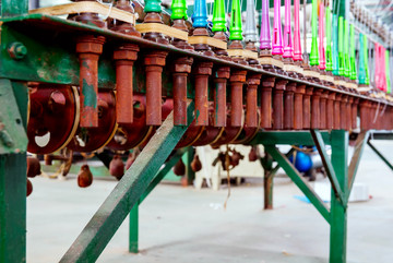 纺织厂的机器设备