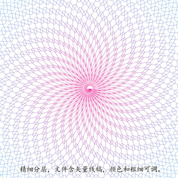 防偽花形紋