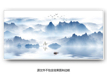 新中式意境山水裝飾畫(huà)