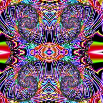 五彩螺旋立體裝飾圖案