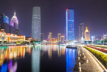 天津海河夜景