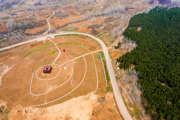 航拍徐州铜山吕梁倪园村