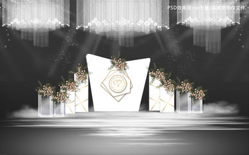 白金主題婚禮合影區(qū)