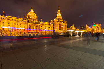 上海外滩建筑群夜景