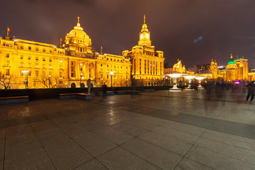 上海外滩建筑群夜景