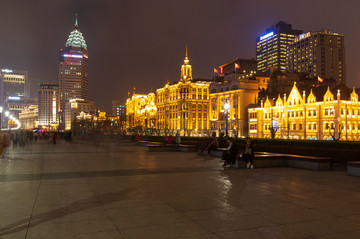 上海外滩建筑群夜景