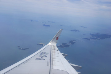 航拍韩国西海岸仁川地区岛屿