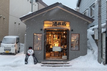 白雪覆盖的小樽街景