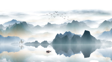 簡(jiǎn)約禪意山水畫