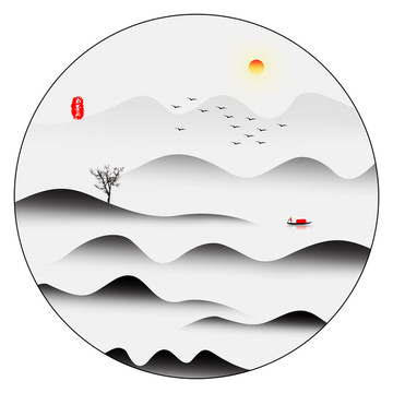 禪意水墨畫