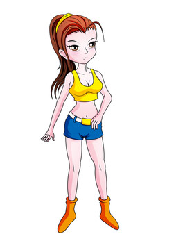 運(yùn)動(dòng)美女卡通