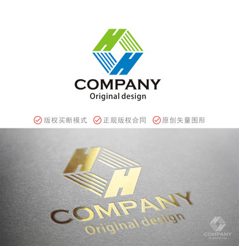 H字母logo设计