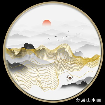 歐式山水裝飾畫(huà)
