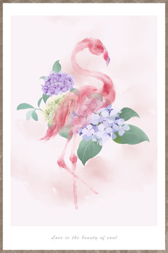 火烈鳥裝飾畫