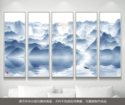 中式水墨山水畫