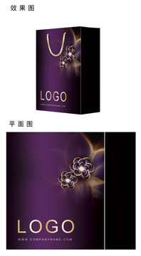 神秘金屬花朵元素手提袋設(shè)計