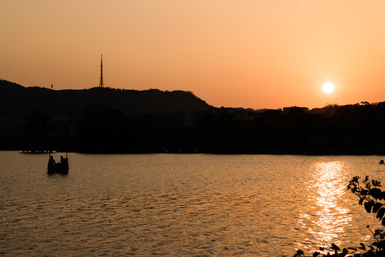 惠州西湖夕阳