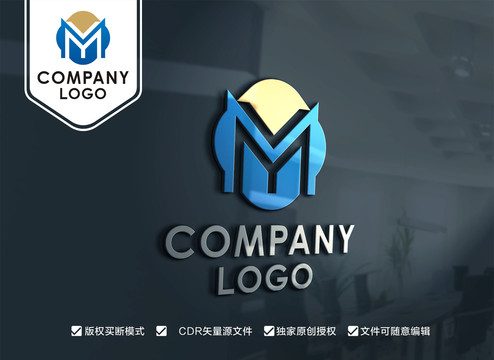 MY字母標(biāo)志設(shè)計(jì)字母YM標(biāo)志