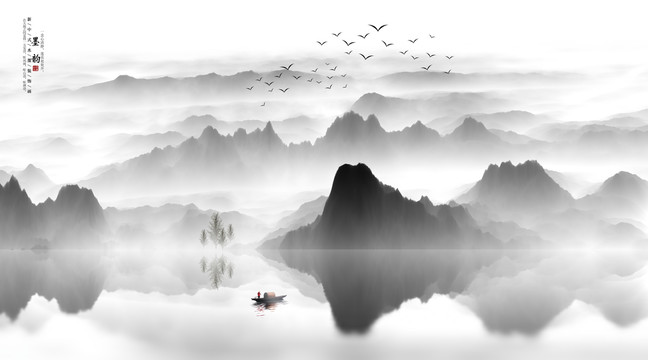 水墨背景墻
