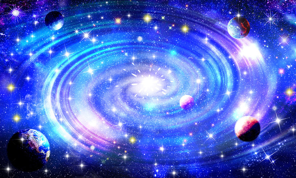 七彩星空太空星云漩渦