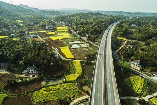 高速公路航拍