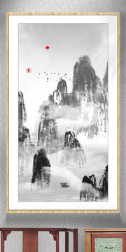 現(xiàn)代抽象意境水墨畫