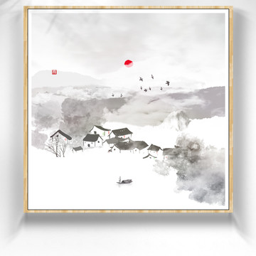 現(xiàn)代抽象意境水墨畫