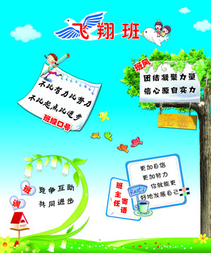 小學(xué)生班級班牌展板