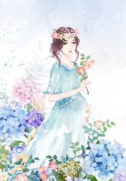 孕美插畫
