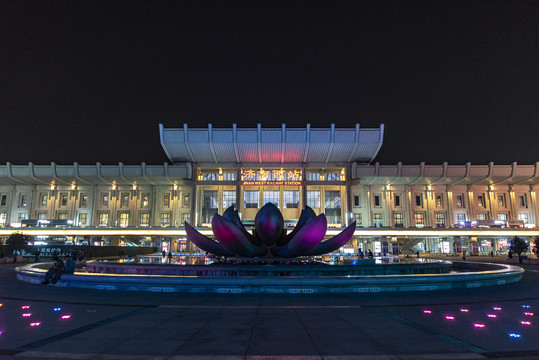 济南西站夜景