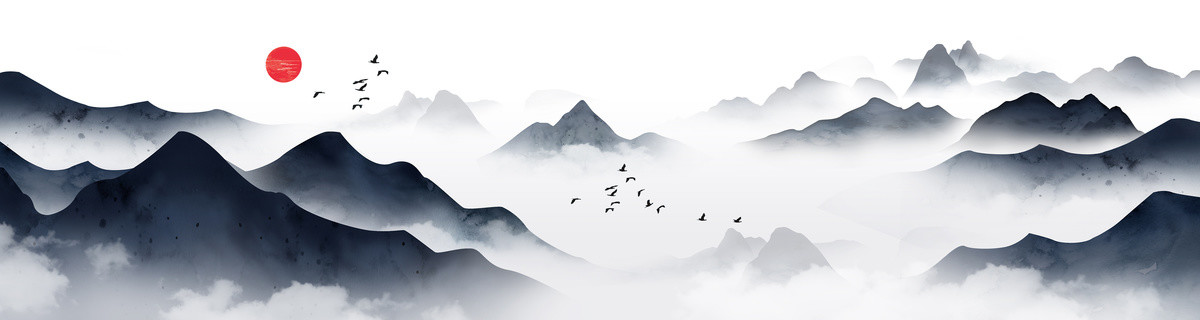 新中式水墨山水裝飾畫
