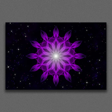 紫色星空梦幻花朵背景