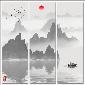 新中式寫意山水畫
