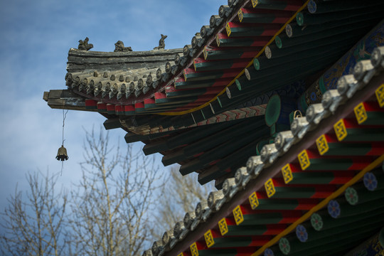 山西五台山寺庙建筑风景