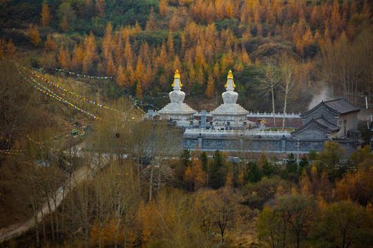 山西五台山寺庙建筑风景