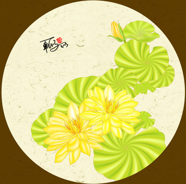 睡蓮工筆畫(huà)