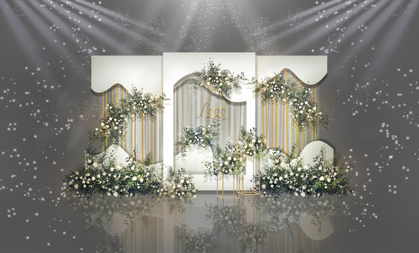 白绿色小清新婚礼设计
