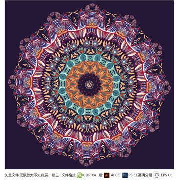民族花紋