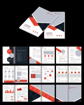 简洁大气企业宣传画册cdr设计